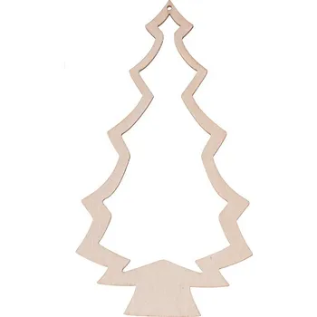 Vánoční dekorace Dřevěný VÁNOČNÍ STROMEK 18 cm ozdoba DECOUPAGE překližka