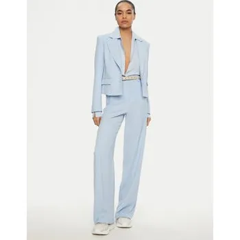 Dámské kalhoty Patrizia Pepe Kalhoty z materiálu 8P0685/A545-CA38 Světle modrá Regular Fit 44