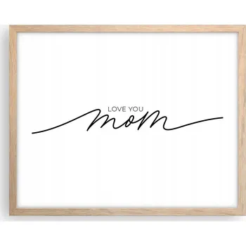 Obraz Obraz plakát na zeď v rámu světlý dub 50x40 typografie foto do obýváku