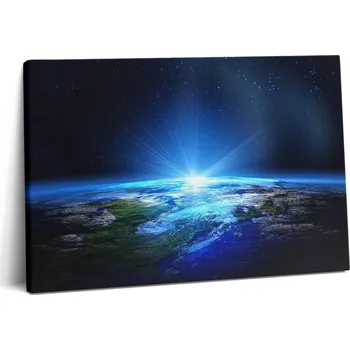 Obraz Foto Obraz na Plátně Krásný do Pokoje Jídelny Země z Vesmíru 60x40 cm