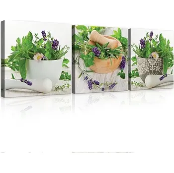 Obraz Skleněný obraz do kuchyně BYLINKY 30x30 cm