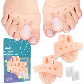 Oddělovač prstů na nohy pro den i noc Haluto, univerzální velikost, hnědý, 2 ks