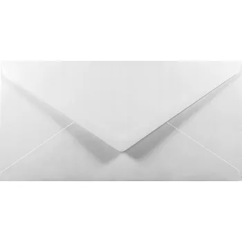 Obálka Ozdobné obálky DL, super bílé, 115g, trojúhelníkové, 5 ks