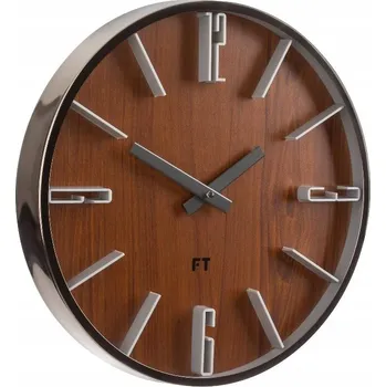 Hodiny Nástěnné hodiny Future Time hnědé 30 cm