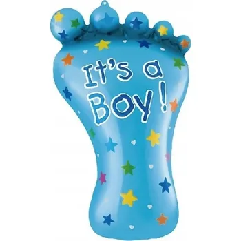 Balónek Fóliový balónek STOPA modrá baby shower CHLAPEC 79 cm