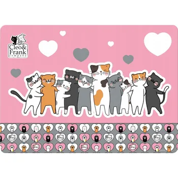 Obraz Laminovaná podložka A3 s kreslenými kočkami Cleo&Fr