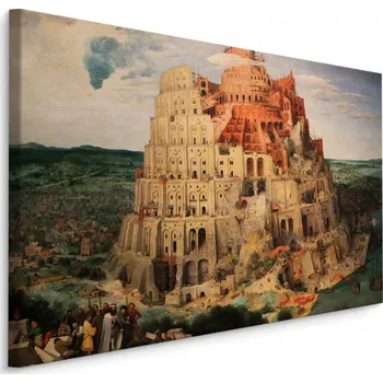 Obraz Obraz Babylonská věž REPRODUKCE Malba Dekorace 90x60