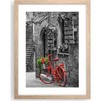 Obraz Obraz plakát v rámu světlý dub do obýváku 30x40 Toskánsko plakáty na zeď