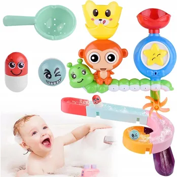 SADA HRAČEK DO VANY DRÁHA PŘÍSAVKY 14 DÍLŮ