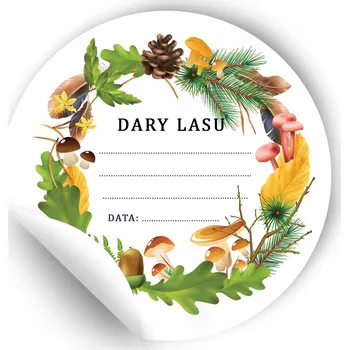 Obraz Samolepky na houby, sklenice, džemy, etikety, 50 Ks