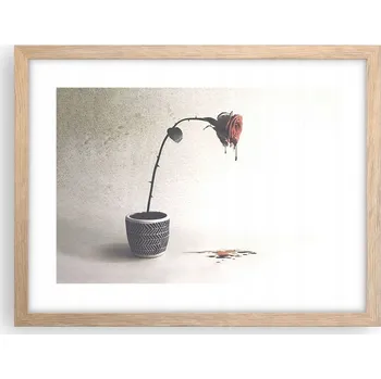 Obraz Obraz plakát v rámu světlý dub do obýváku 40x30 abstrakce foto na zeď