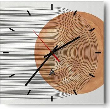 Hodiny Velké nástěnné hodiny 40x40 Boho Skleněné hodiny Čtvercové Tiché