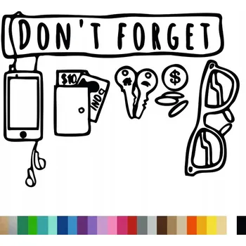 Obraz Samolepka na stěnu NEZAPOMEŇTE Dont Forget 43x32