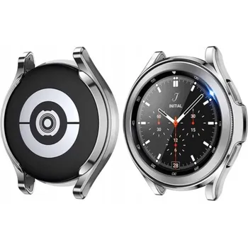 Pouzdro na mobilní telefon Pouzdro Metalické pro Samsung Galaxy Watch 4 Classic 46mm / Stříbrné