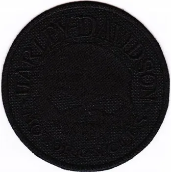 Nášivka VAR nášivka HARLEY-DAVIDSON 8,5 SKULL černá