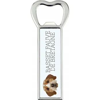 Otvírák Otvírák na láhve s basetem bretaňským - geometrický pes