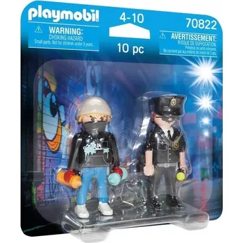 Stavebnice Playmobil Playmobil Duo Pack Policista a graffitista 2-balení 70822