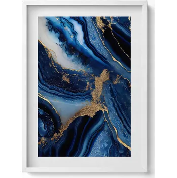 Obraz Ozdobný obraz v bílém rámu do obýváku Textura ozdobného kamene 50x70 cm