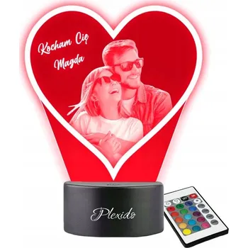 Lampička Stolní Lampa LED s Fotkou a Motivem Srdce – Ideální Dárek k Valentýnu