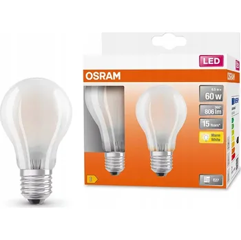 Žárovka LED žárovka Osram Star CL A GL FR 60 nestmívatelná 2 ks