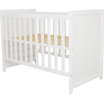 Dětská postýlka Dřevěná postýlka Senmalucha Lilia 60 x 120 cm bílá