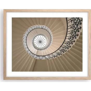 Obraz Obraz plakát na zeď v rámu světlý dub 50x40 schody foto do obýváku