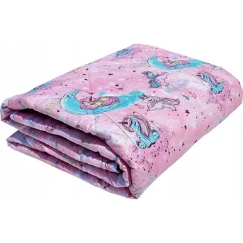 Prostěradlo Letní přikrývka prodyšná bavlněná 140x200 pro dítě jednorožec růžová