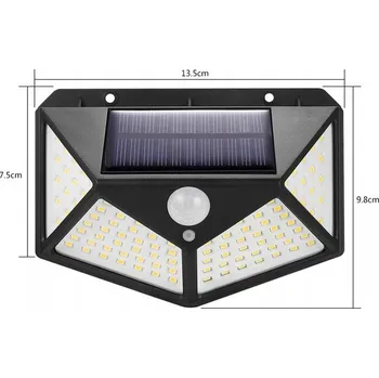 Venkovní osvětlení Pouliční lampa Led 1 W 600 lm solární napájení