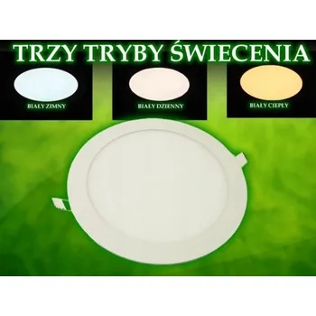 LED panel LED panel kulatý Round 6W 230V teplá bílá + denní bílá + studená bílá