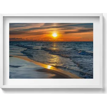 Obraz Dekorativní obraz v rámu do obýváku Władysławowo Baltské moře 70x50 cm