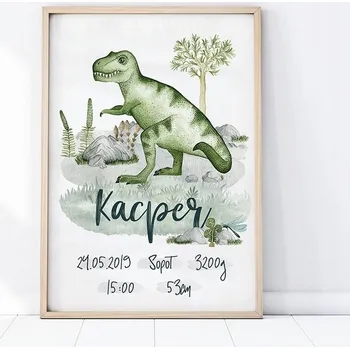 Plakát Plakát Metrička Dinosaurus Tyranosaurus A3 (29,7 x 42 cm)