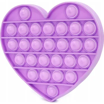 POP IT Antistresová Hračka Midex Push Bubble Pop It fialové srdce