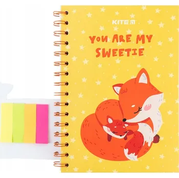 Zápisník NOTES ZÁPISNÍK 80 LISTŮ DENÍK A5 ZVÍŘÁTKA SE ZÁLOŽKAMI KITE