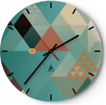 Hodiny Nástěnné hodiny do kuchyně 30x30 Abstrakce Skleněné hodiny do obýváku Tiché