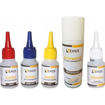 Průmyslové lepidlo Kyanoakrylátové lepidlo CA, aktivátor, debonder Senus