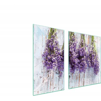 Obraz SKLENĚNÁ OCHRANNÁ DESKA NA SPORÁK 90x52 LEVANDULE TVRZENÉ SKLO