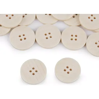 Galanterie Knoflík laser krémový 25mm (Knoflík plastový krémový 25mm)