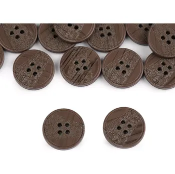 Knoflík Knoflík laser hnědý 20mm (Knoflík plastový hnědý 20mm)