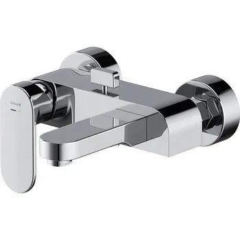 Vodovodní baterie Nástěnná vanová a sprchová baterie s jednou pákou Cersanit Crea, stříbrná