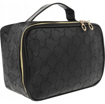 Kosmetická taška ELEGANTNÍ DÁMSKÁ SRDÍČKA KOSMETICKÁ TAŠKA S POTISKEM KUFŘÍK