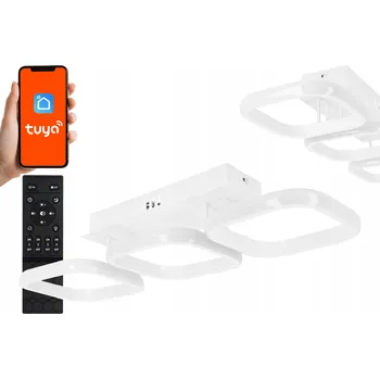 Stropní svítidlo LED závěsné stropní svítidlo lustr 66W TUYA aplikace 3 barvy dálkový ovladač