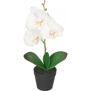 umělá květina ORCHIDEJ V KVĚTINÁČI UMĚLÉ KVĚTY 30 CM