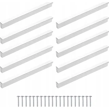 Nábytkové kování Nábytková úchytka klasická stříbrná lesklá 19 x 1,2 x 1,8 cm