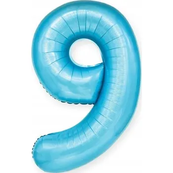 Balónek Balón ČÍSLICE 9 MODRÝ pastelový 100 cm HELIUM