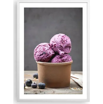 Obraz Plakát v bílém rámu do obýváku ložnice 50x70 zmrzlina moderní obraz