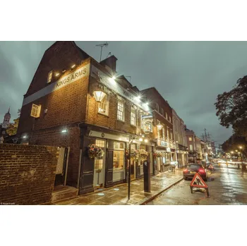 Obraz Plakát Pub King Arms v Greenwichi bez rámu 30 x 20 cm