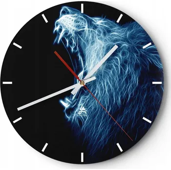 Hodiny Nástěnné hodiny do kuchyně 30x30 Abstrakce Skleněné hodiny do obýváku Tiché