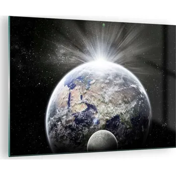 Obraz Obraz na skle do obýváku ložnice 70x50 astronomie obrazy na zeď sklo