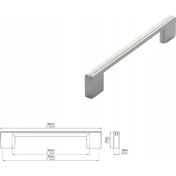 Nábytková úchytka SIRO 2170-168ZN1A4 chrom lesklý/bílá vložka