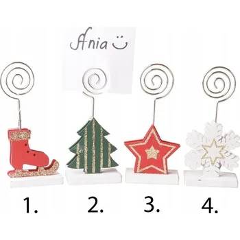 Vánoční dekorace Vánoční stojánek pod nápis s číslem na stůl